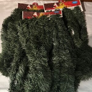 Holiday Green Christmas Garland (3) x 15 Ft Bundle